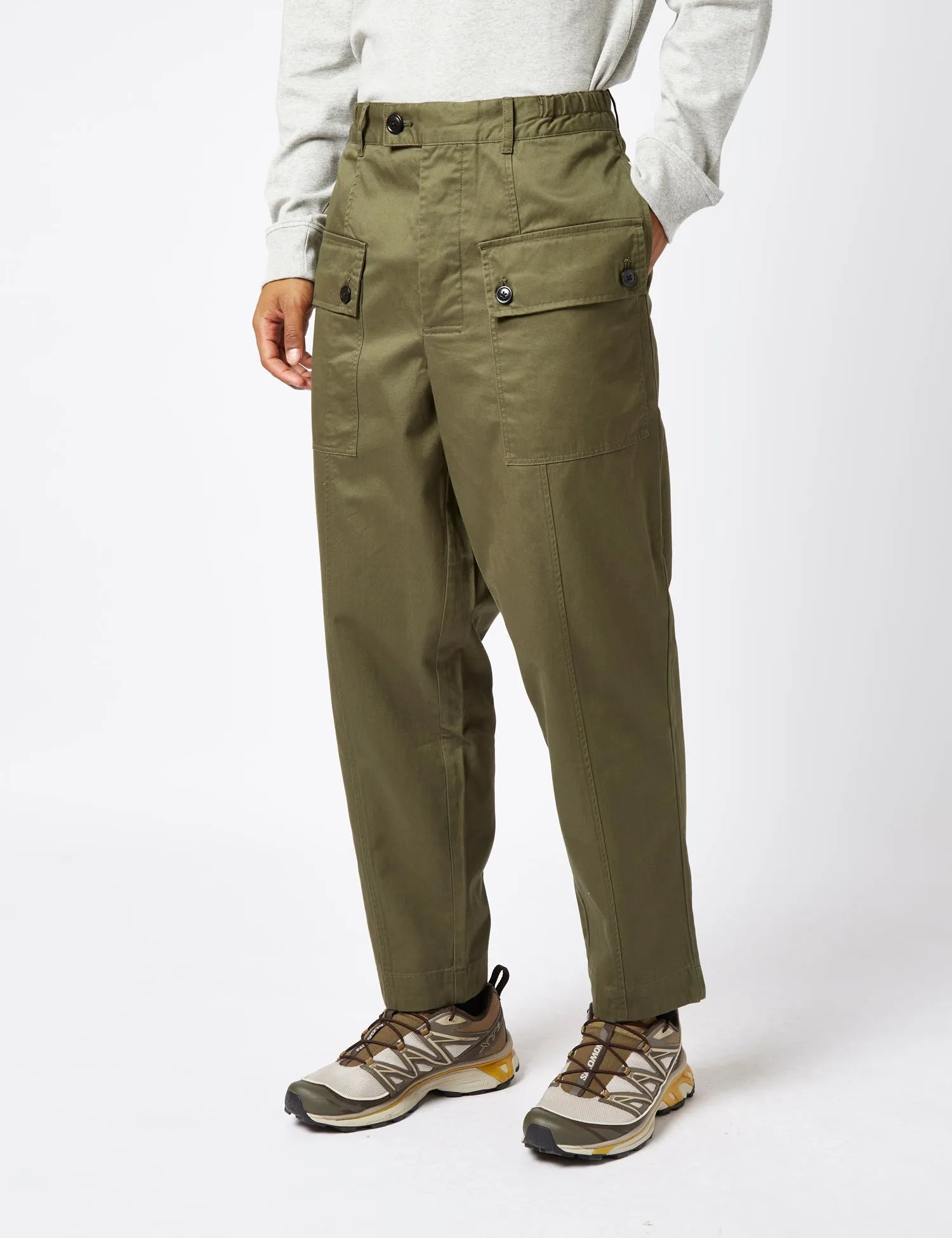 Barbour x Maison Kitsun�� Cargo Trousers (Regular) - Uniform Green