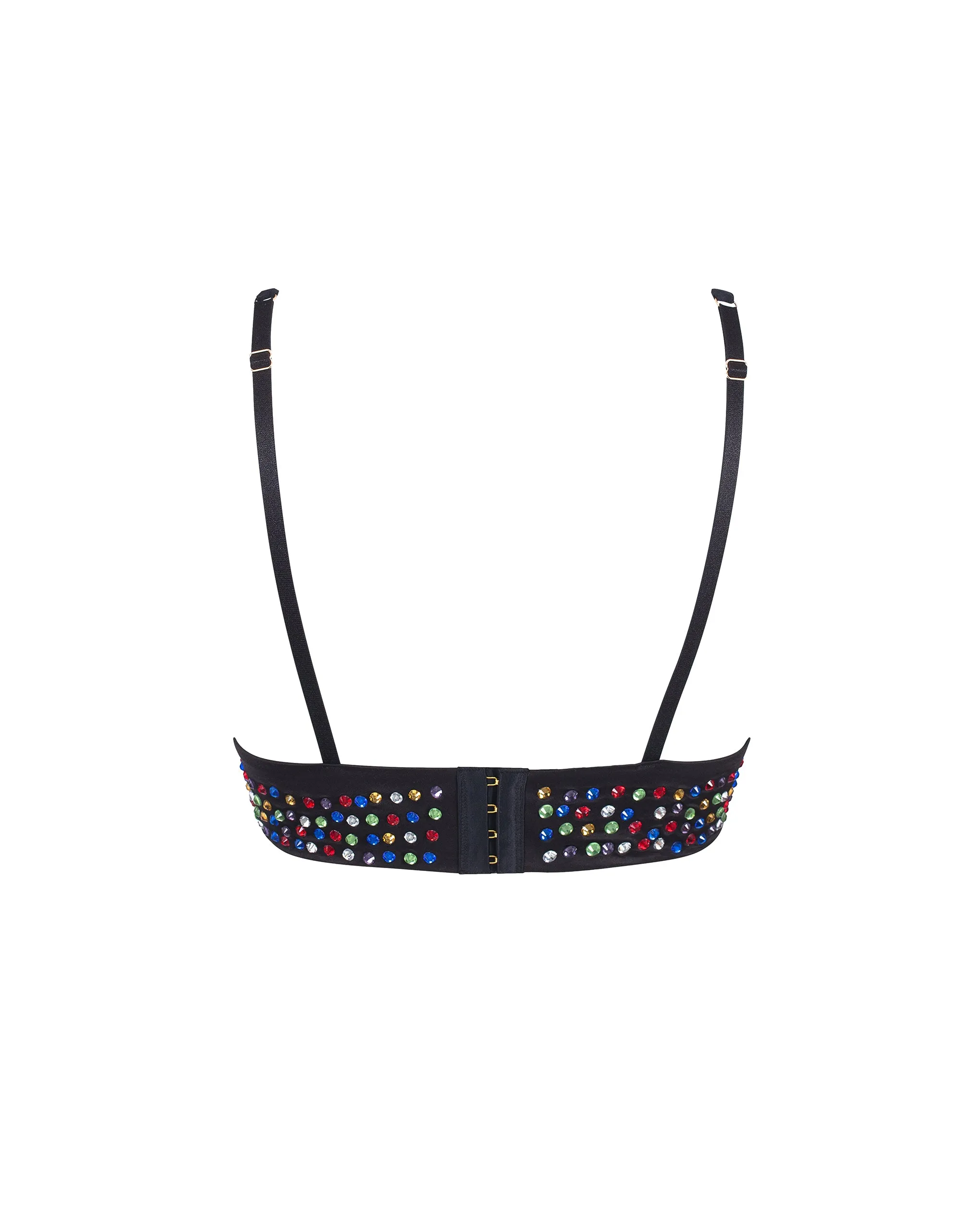 BB x Ashish Multicolour Diamante Satin Soft Bralette