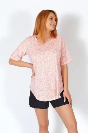 Betty Basics Ariana Tee in Pink Ocelot