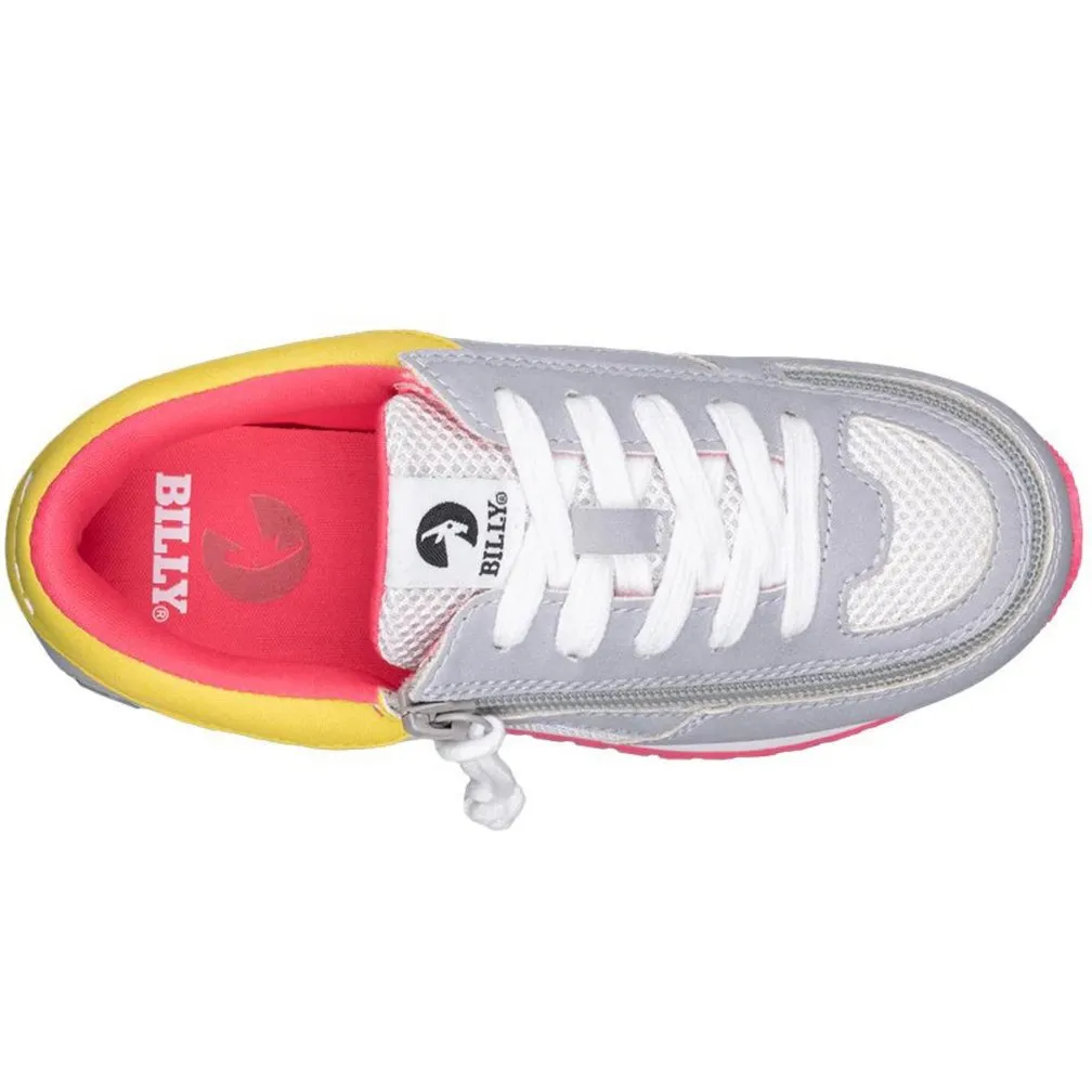 Billy Footwear (Kids) Trainers Faux Suede - Grey / Pink