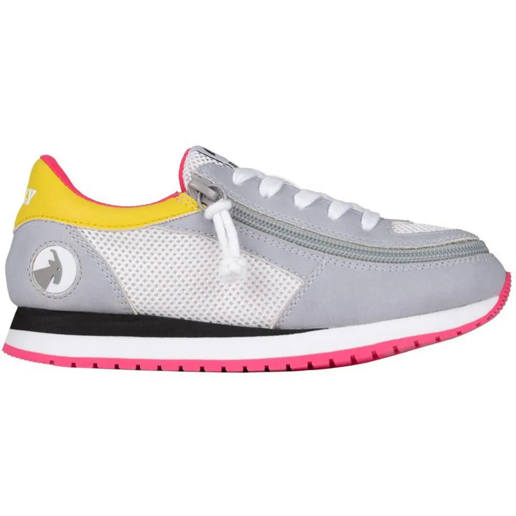 Billy Footwear (Kids) Trainers Faux Suede - Grey / Pink