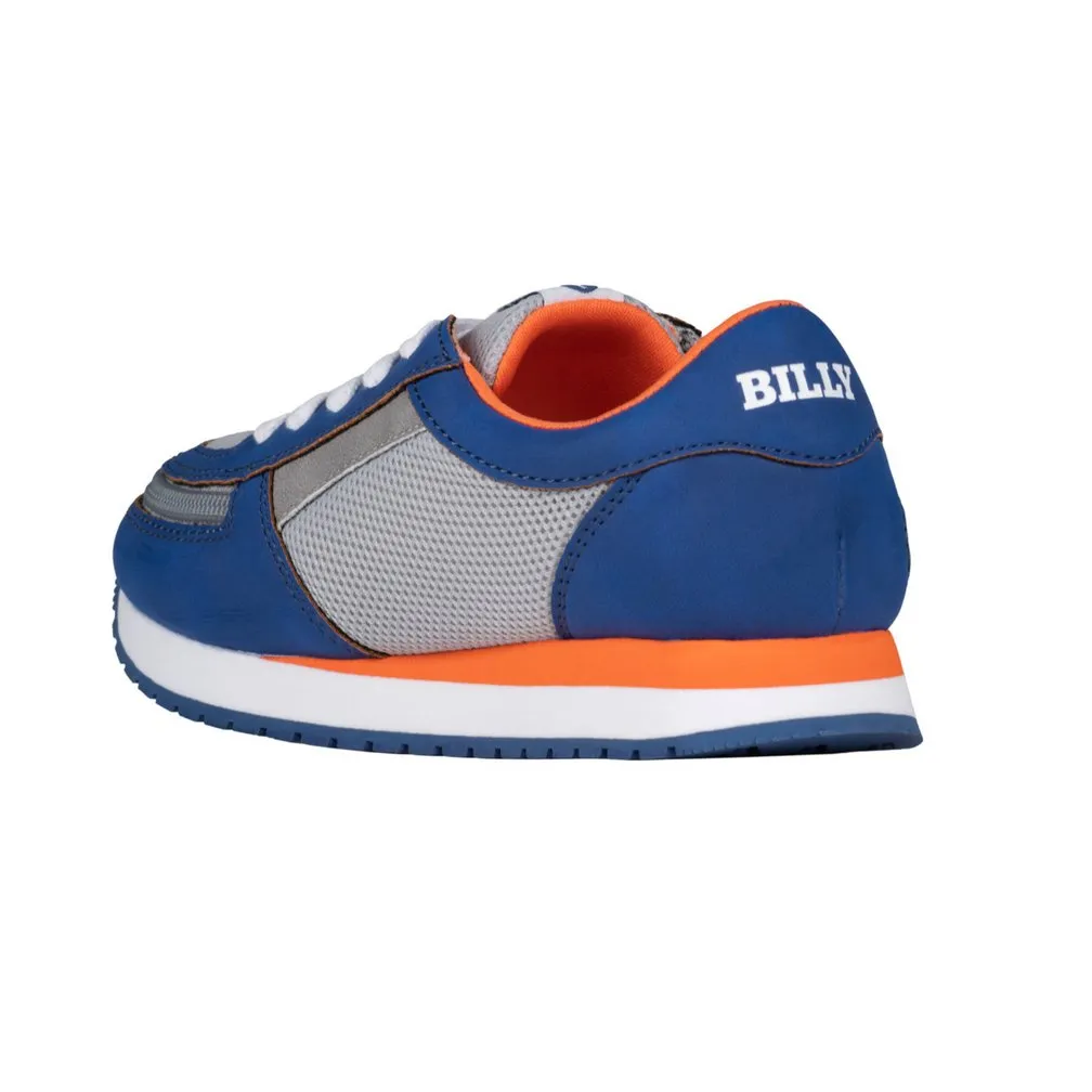 Billy Footwear (Kids) Trainers Faux Suede - Navy / Orange