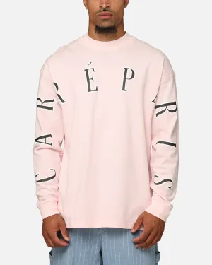 Carre Global Oversized Long Sleeve T-Shirt Pink