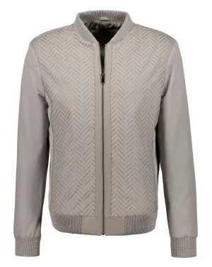 Casual Water Repellent Lambskin Bomber Jacket