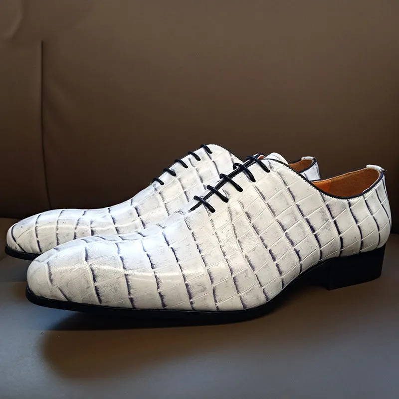 ChicLeather Pointed Toe Oxford Dress Shoes