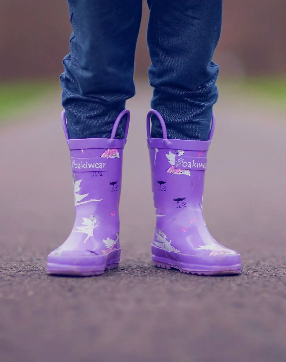 CHILDREN’S RUBBER RAIN BOOTS, PURPLE FAIRIES