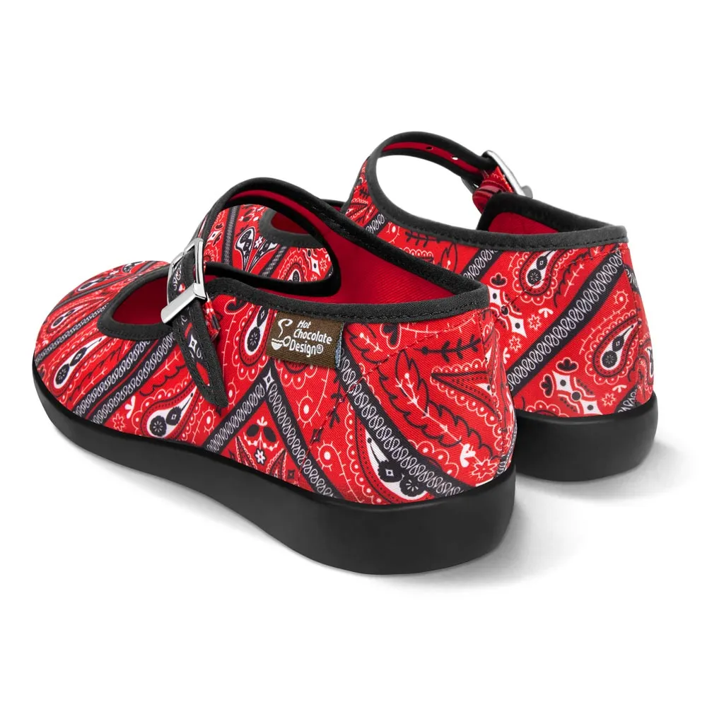 Chocolaticas® Bandana Women's Mary Jane Flat Shoes