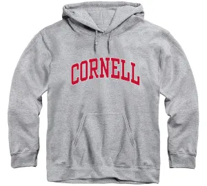 Cornell Essential Hooded Sweatshirt (Heather Grey)