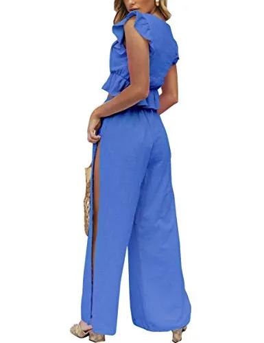 Cowgirl Dreams Two Piece Crop Top with Wide Legs Pants