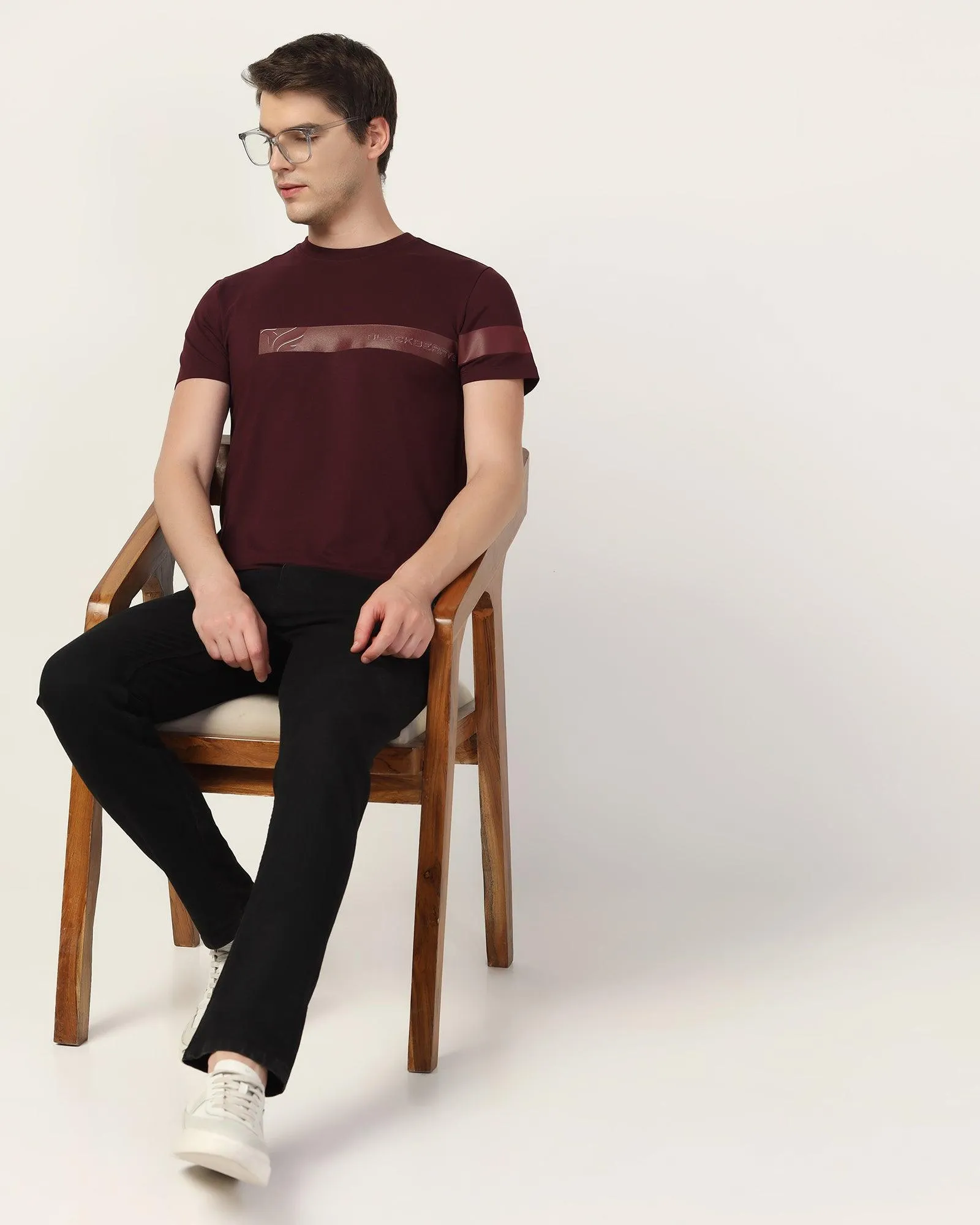 Crew  Neck Fig Solid T-Shirt - Samuel