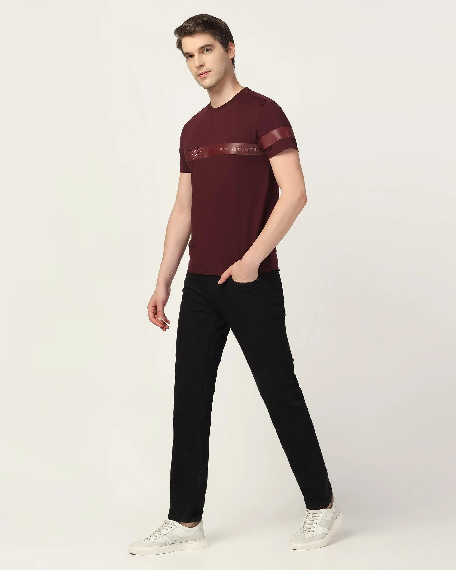 Crew  Neck Fig Solid T-Shirt - Samuel