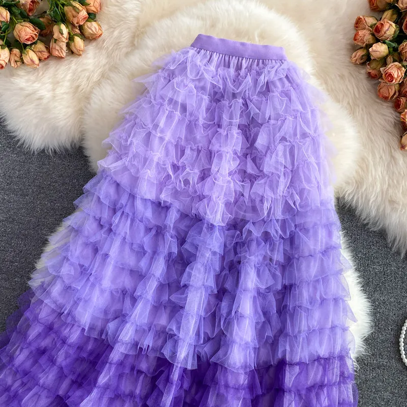 Cute A line tulle skirt fashion skirt    S432