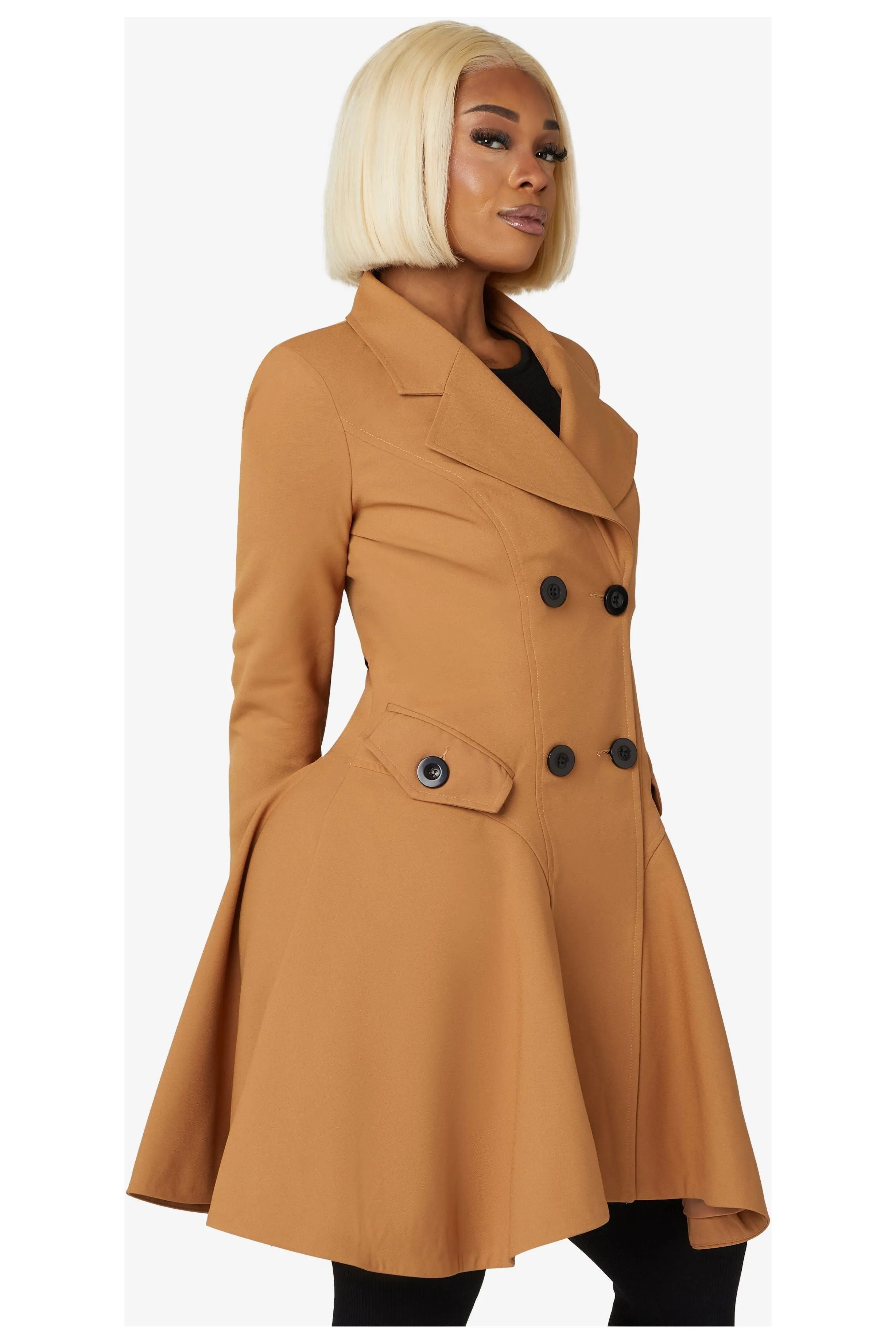 De La Creme Fashions Spring Summer Fit And Flare Skater Coat