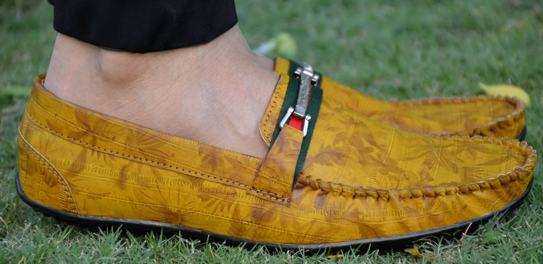 Elegant Brown Textured Synthetic Leather Men's Loafers