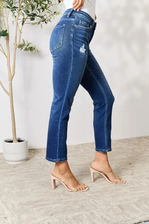 Eva Distressed Cropped Jeans