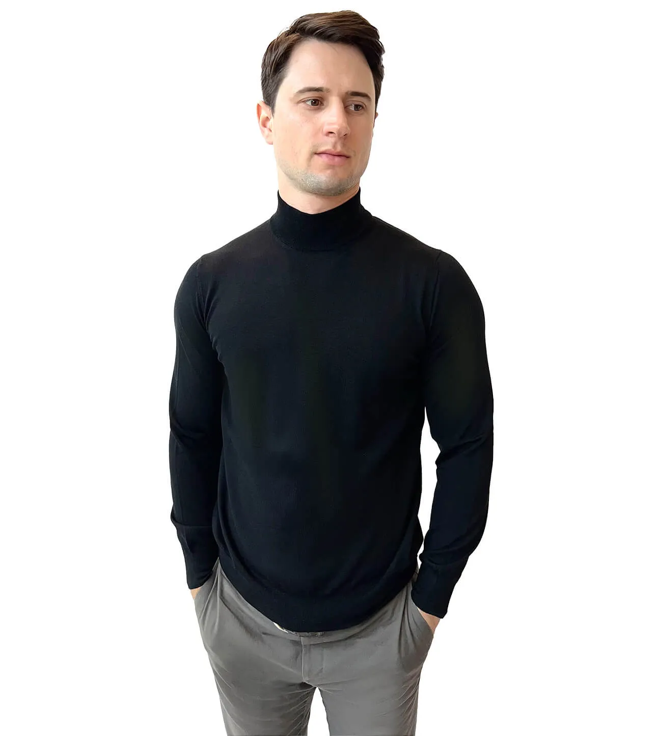 FIORONI Wool/Cashmere Mock-Neck Sweater  Colors