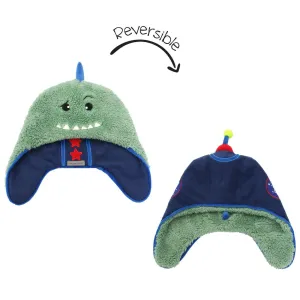 Flapjack Kids Reversible Sherpa Hat - Dino/Astronaut