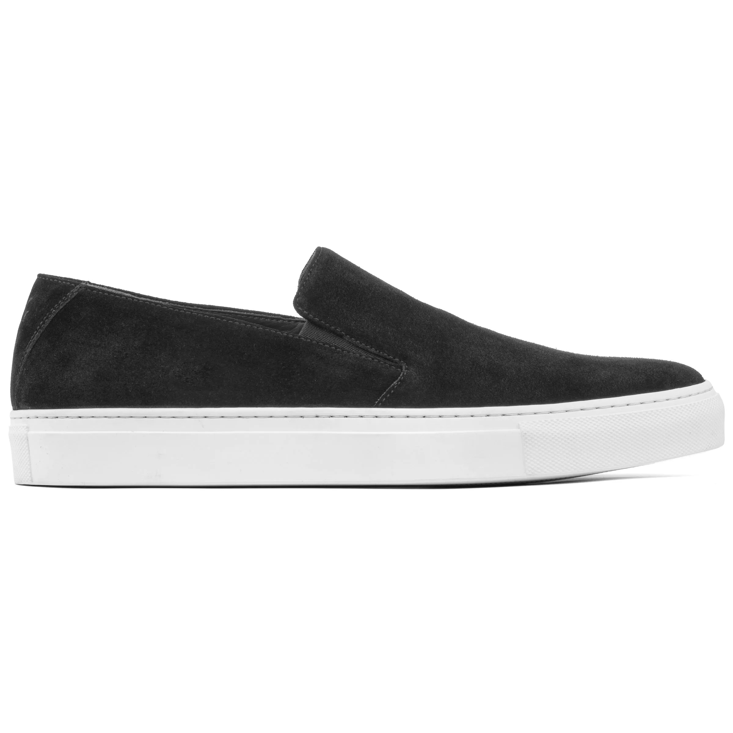 Foreman Black Suede Slip On Sneaker