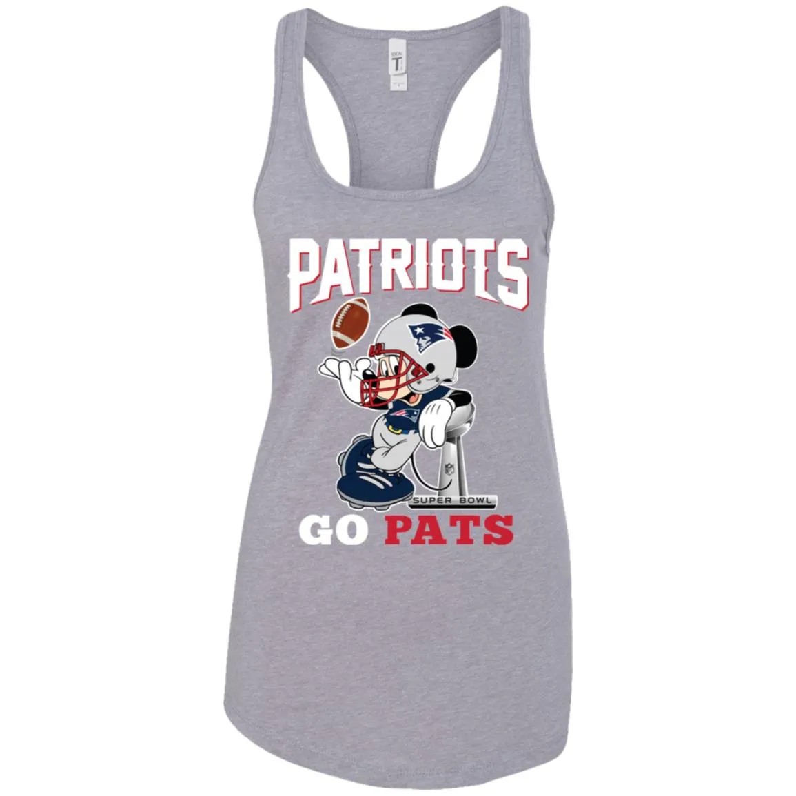 Go Pats - New England Patriots Super Bowl 2019 Mickey Mouse Football Nfl Women Tank Top