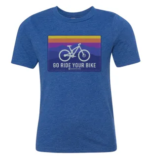 Go Ride Your Bike Youth Shirt (Heather Blue)