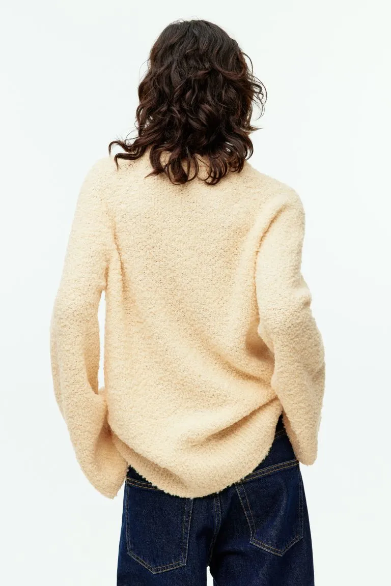 H&M bouclé sweater, beige