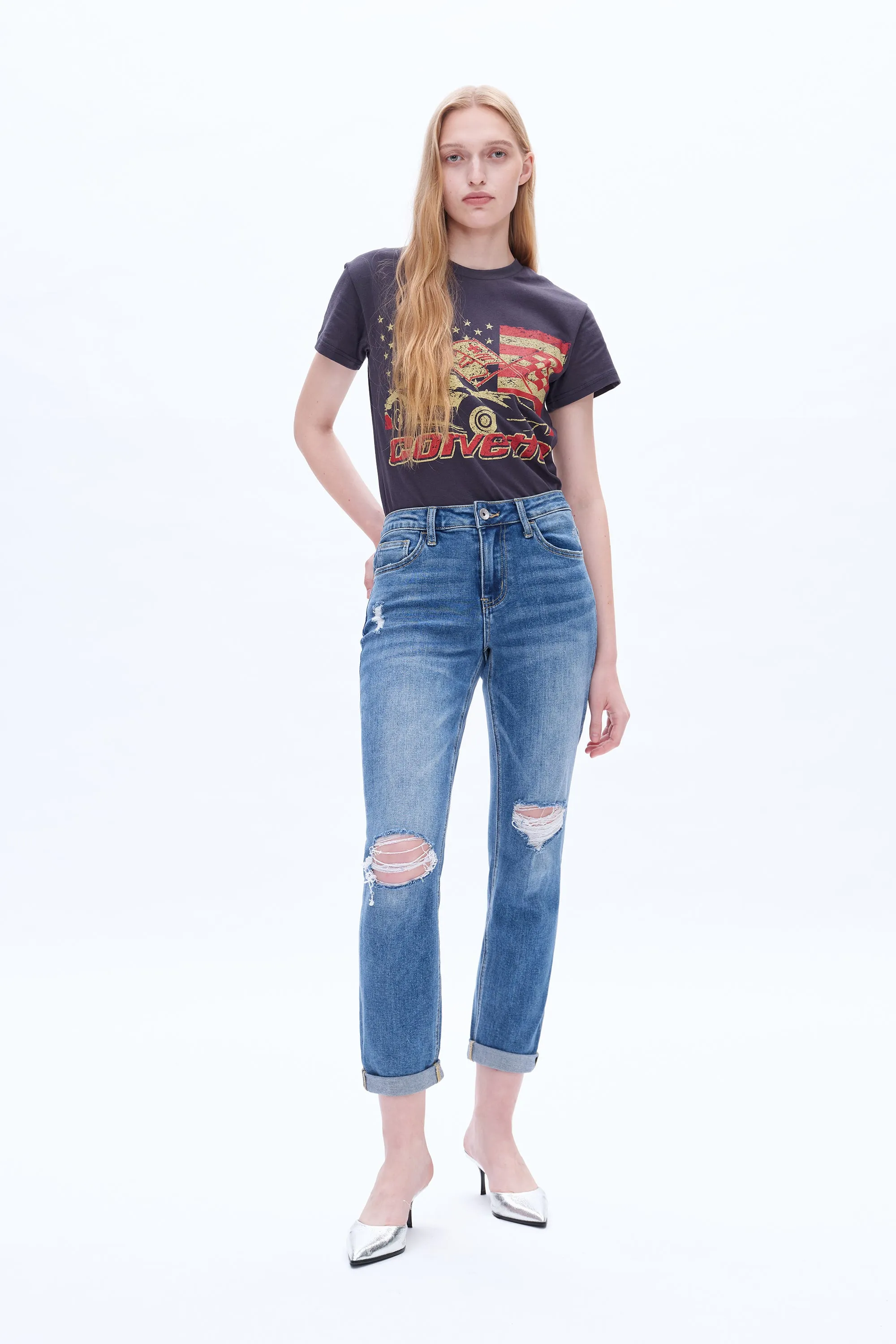 High Rise Relaxed Boyfriend Jeans