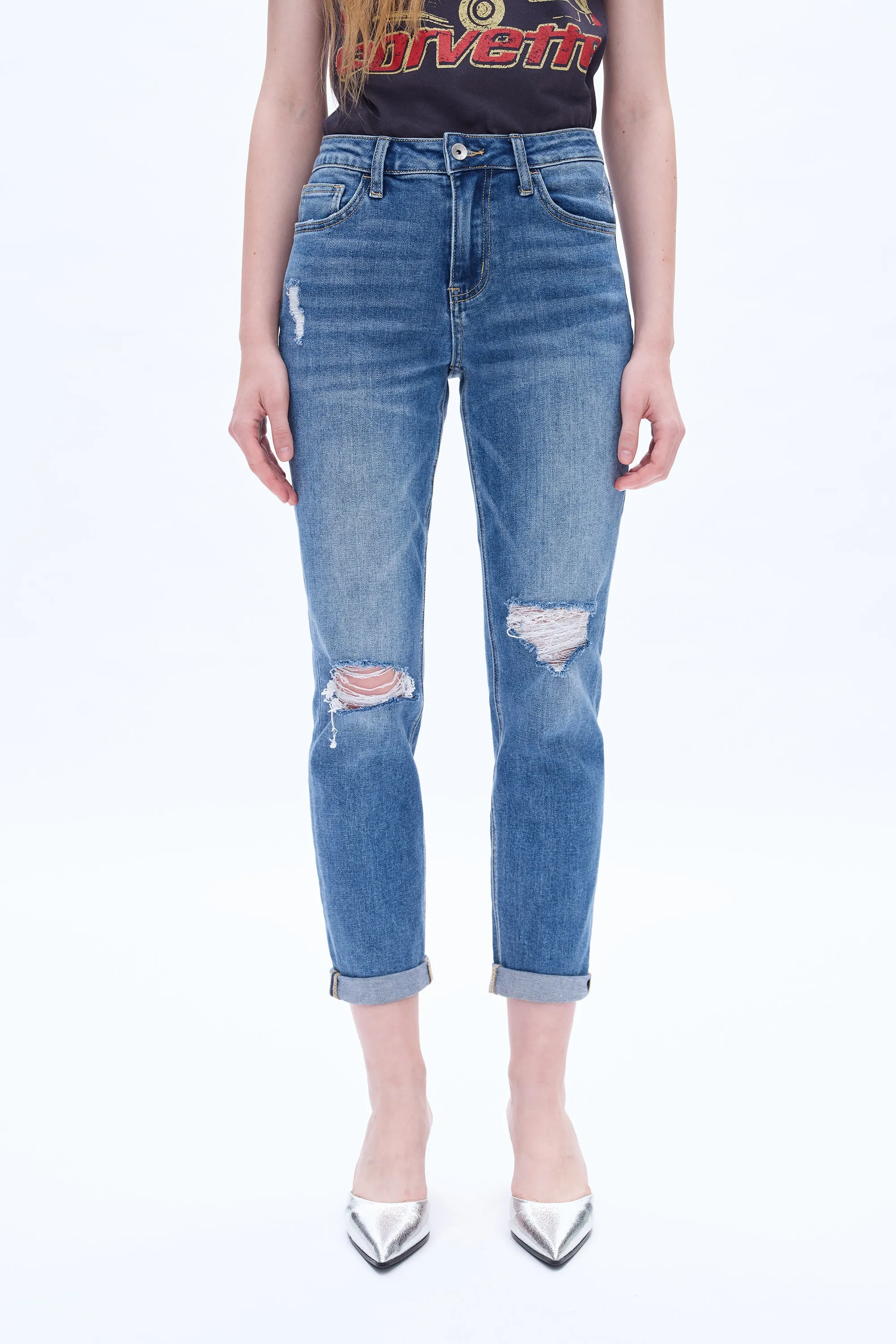 High Rise Relaxed Boyfriend Jeans