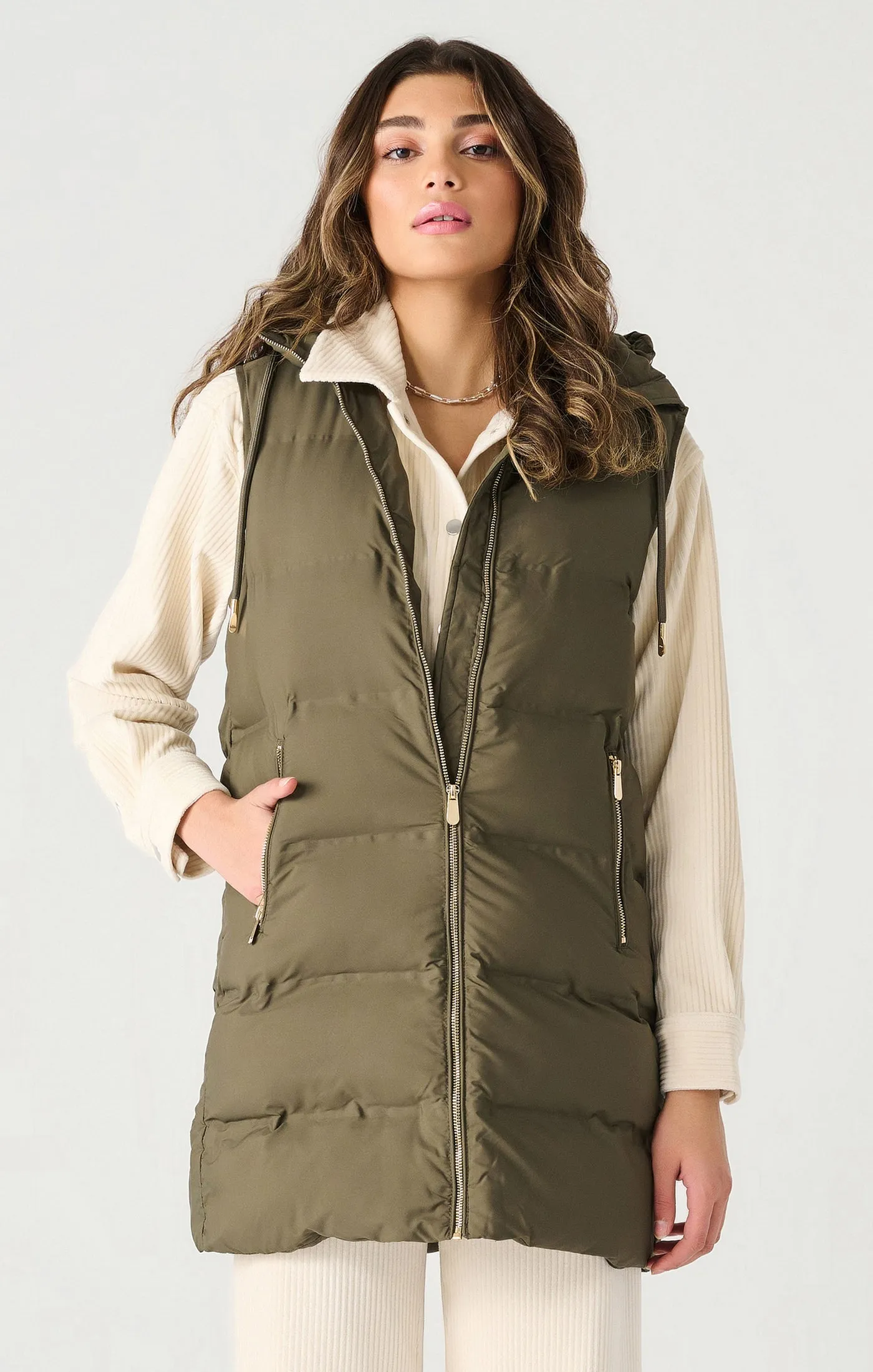 Hooded Puffer Vest (Dex)