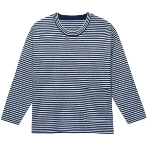 Infant & Toddler Boys Blue Striped Sweater with Pocket