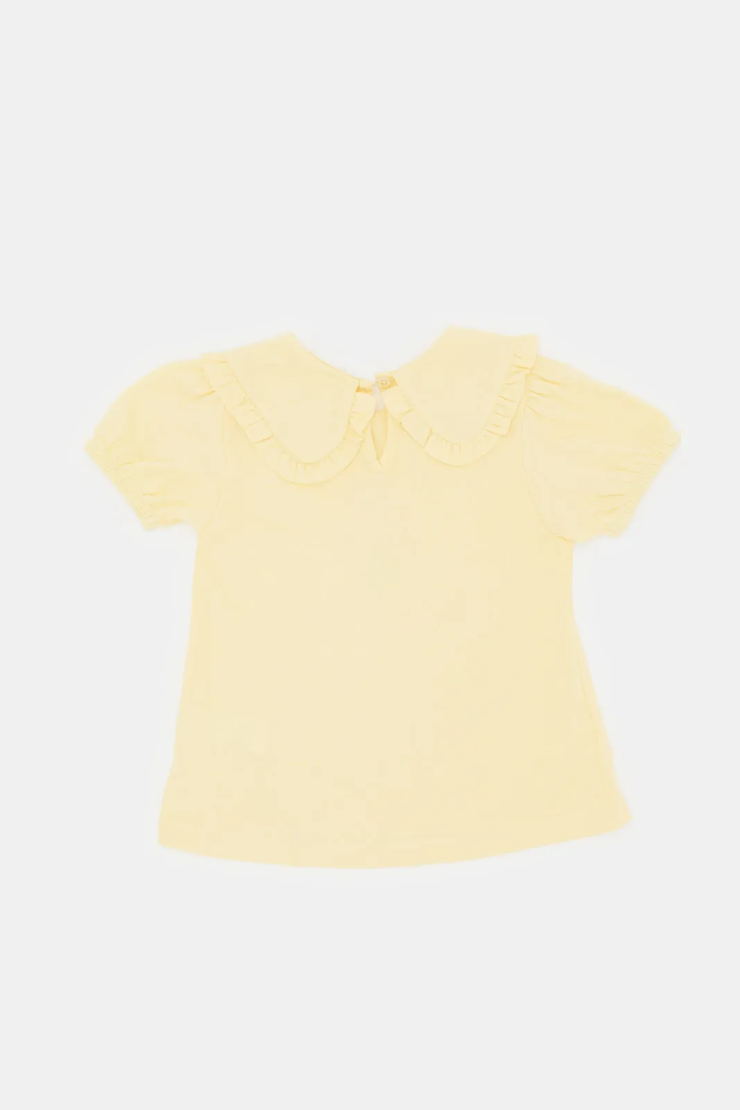 Infant Girls Yellow Peter Pan Collar Blouse