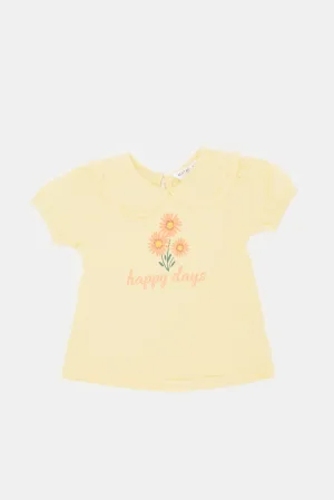 Infant Girls Yellow Peter Pan Collar Blouse