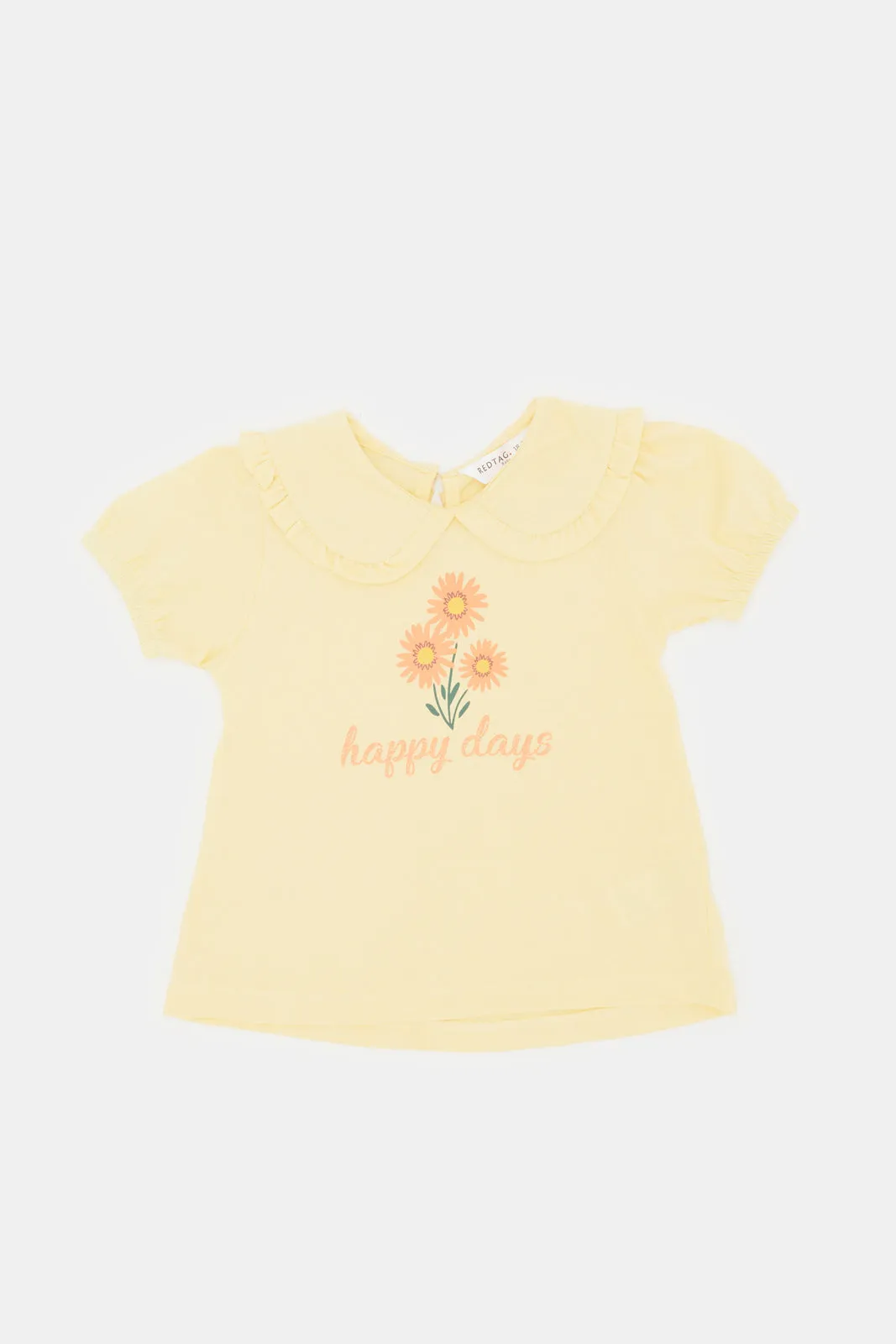 Infant Girls Yellow Peter Pan Collar Blouse