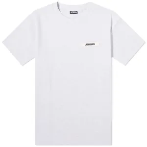 Jacquemus Gros Grain Logo T-shirt, gray