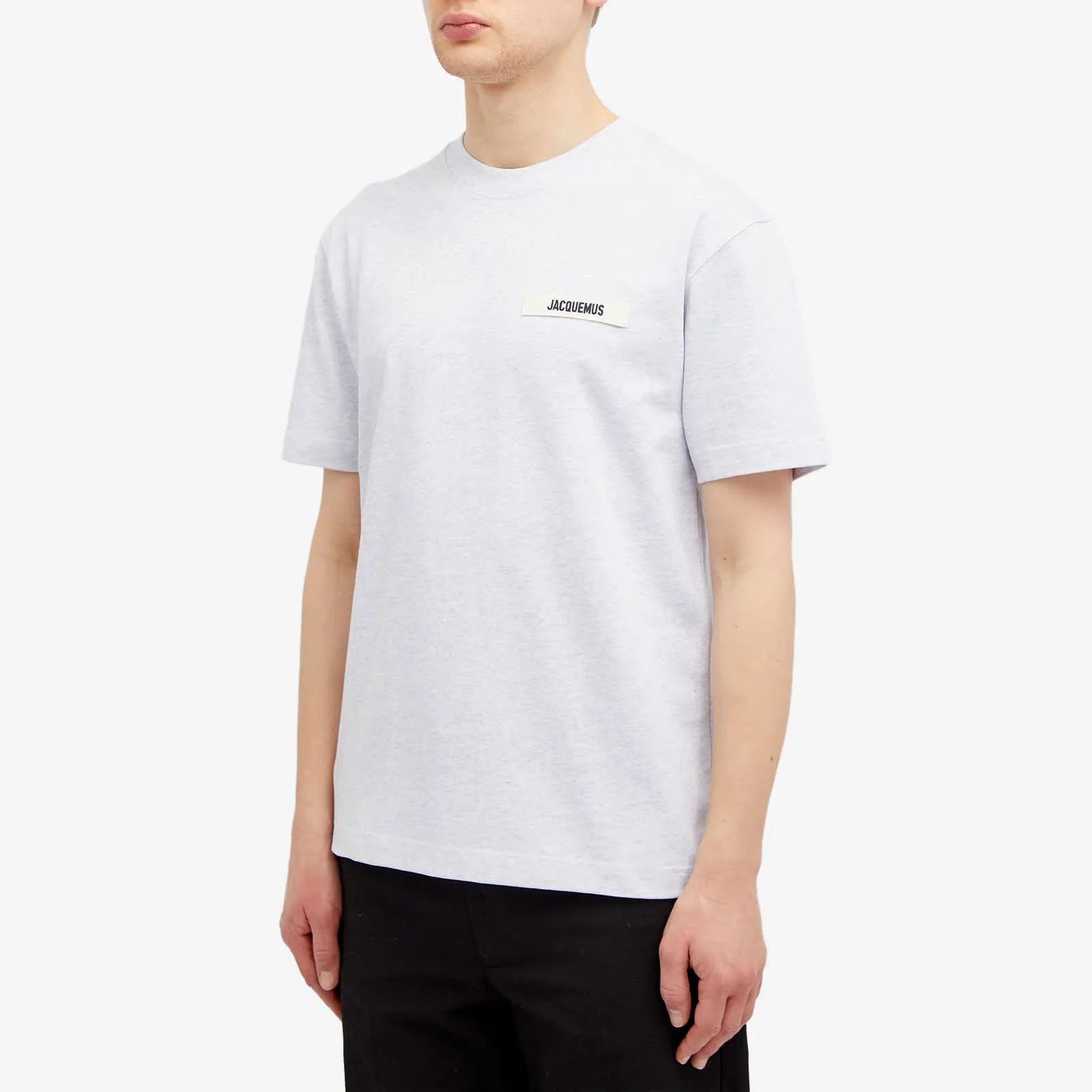 Jacquemus Gros Grain Logo T-shirt, gray