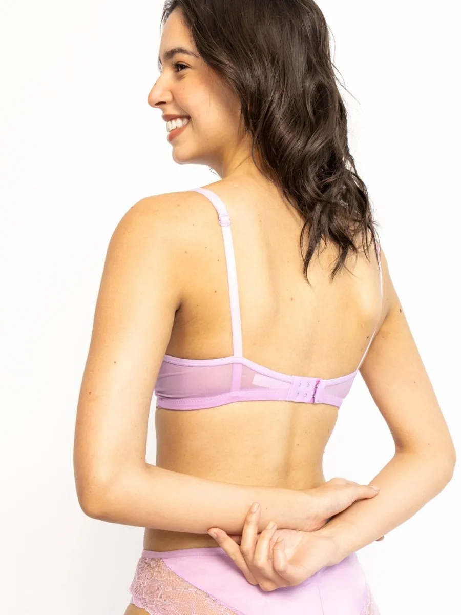 Lavender Self Design Full Coverage All Day Comfort Everyday Bralette Bar