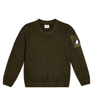 Lens Cwool sweater. COMPANY KIDS, green