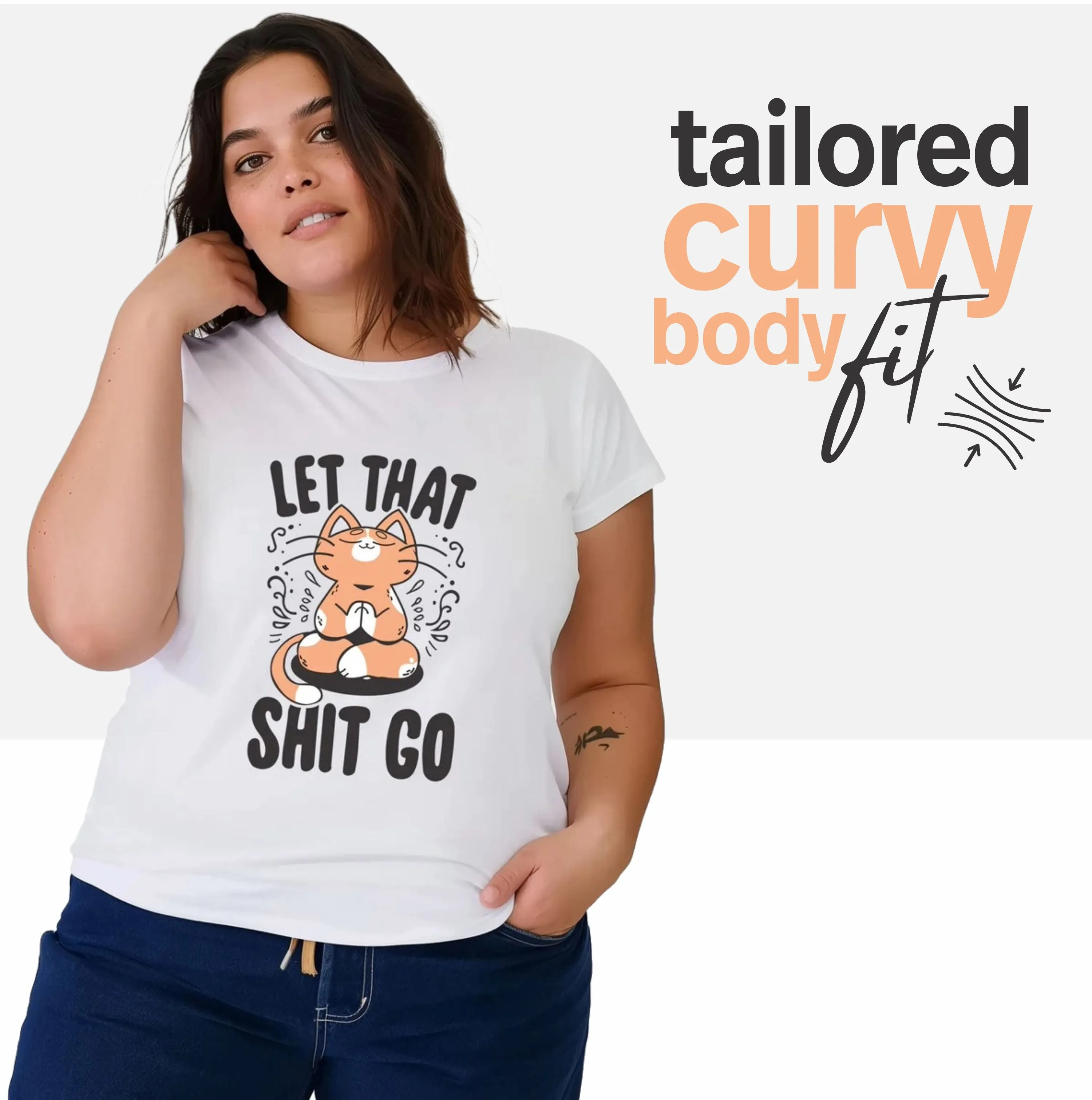 Let Shit Go Plus Size Women T-Shirt