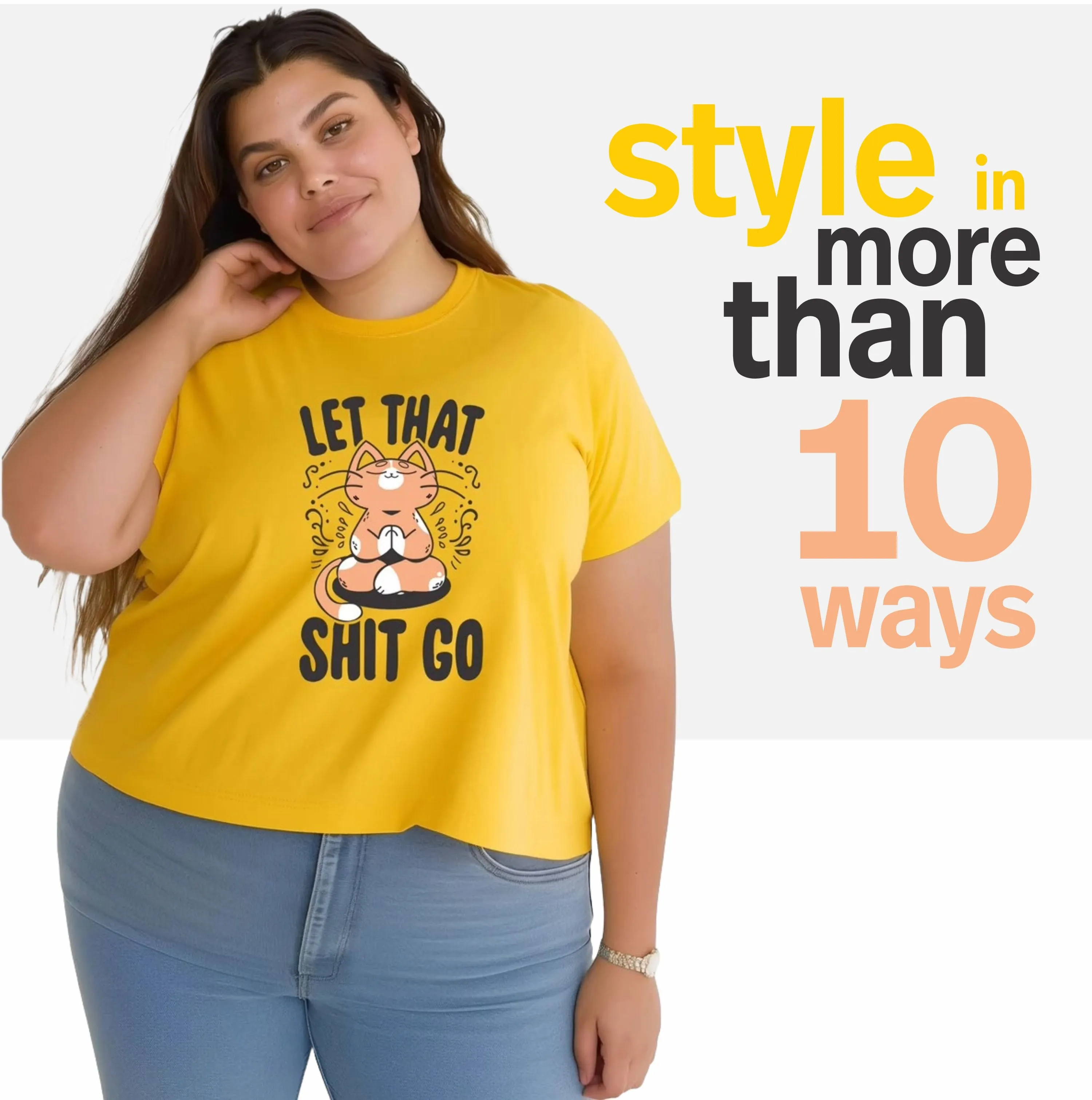 Let Shit Go Plus Size Women T-Shirt