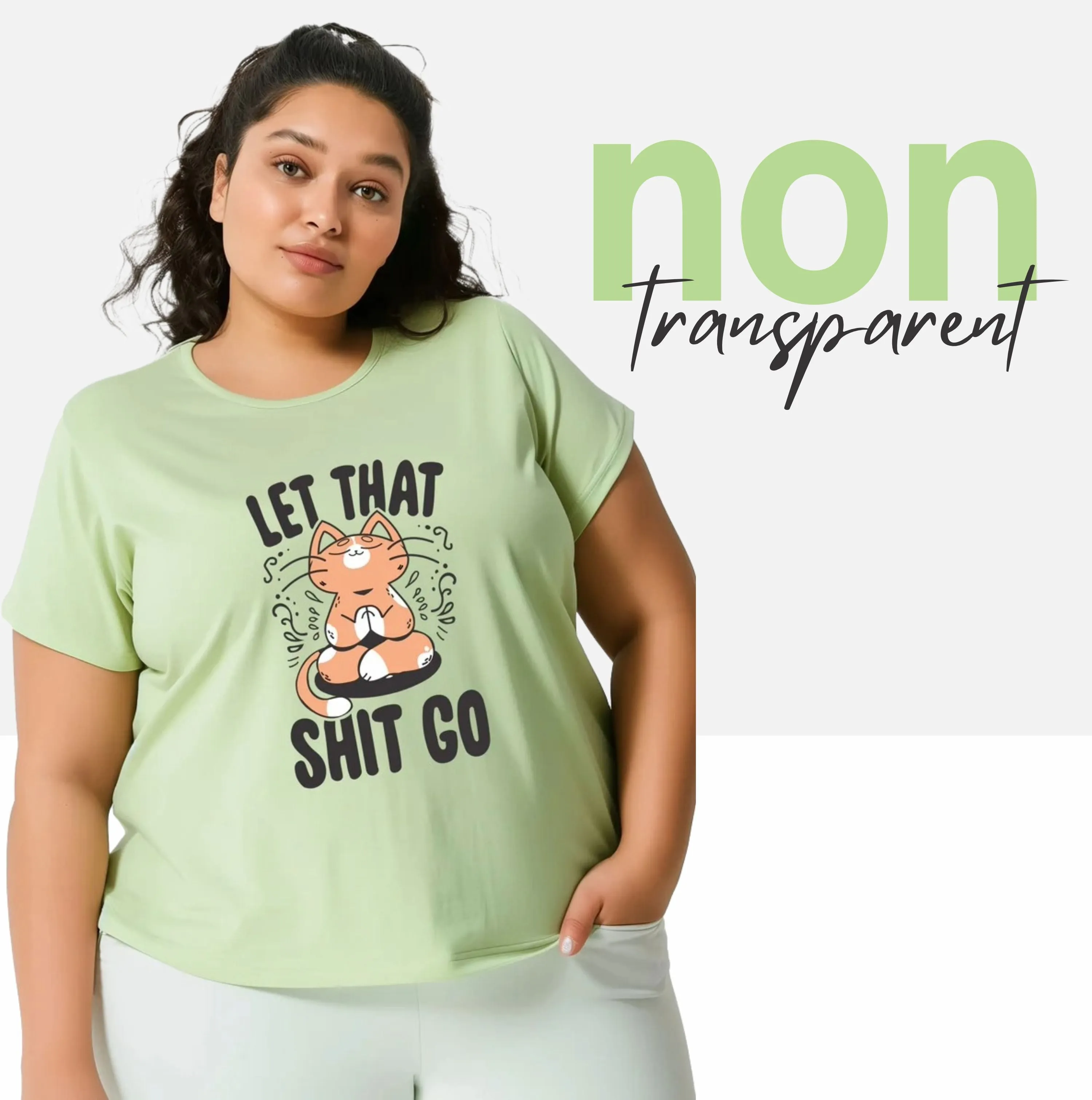 Let Shit Go Plus Size Women T-Shirt