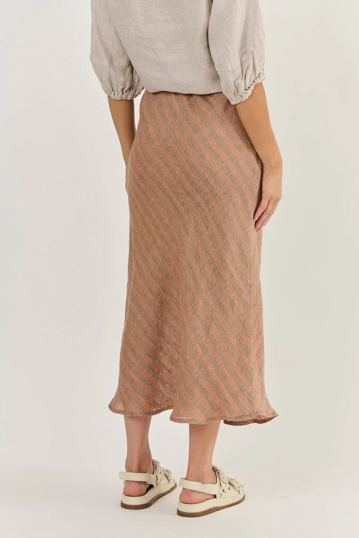 Linen Skirt - Brick