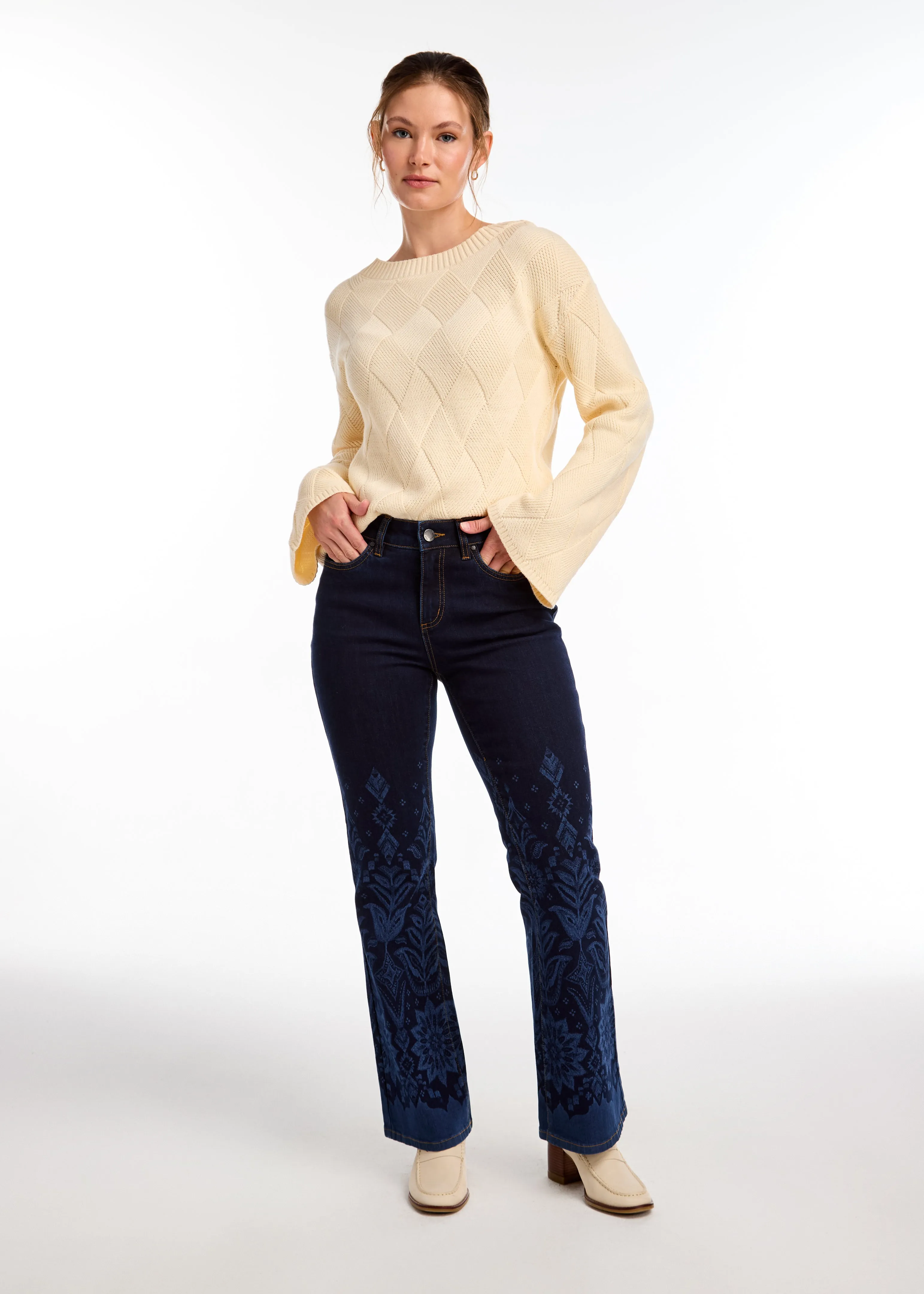 Long Sleeve Boat Neck Sweater