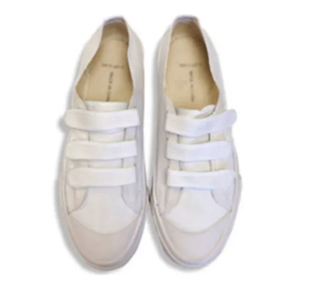 Low-Top Canvas Triple Velcro Basketball Sneakers