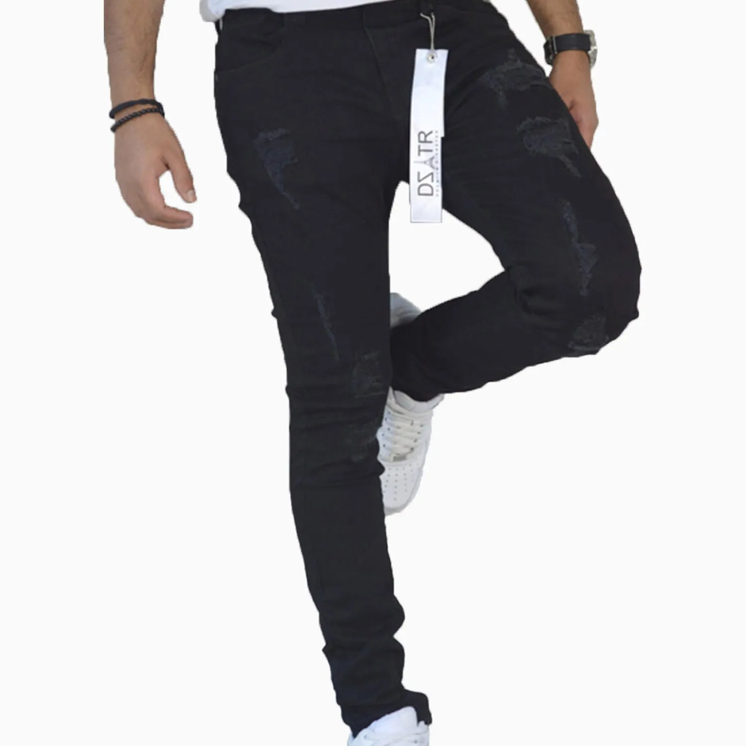 Men's Jeans Rips Denim Skinny Pant