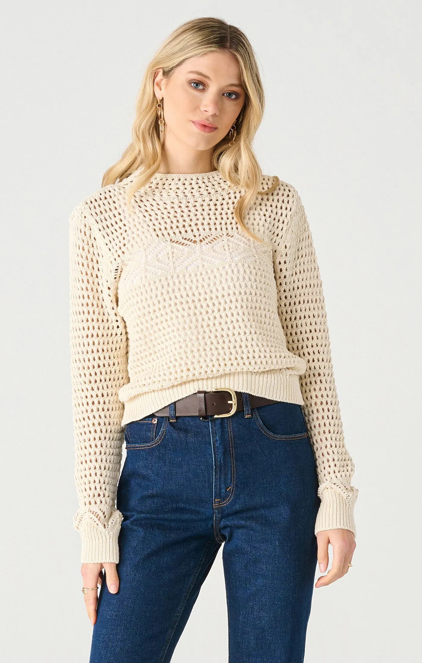 Mockneck Crochet Sweater (Dex)