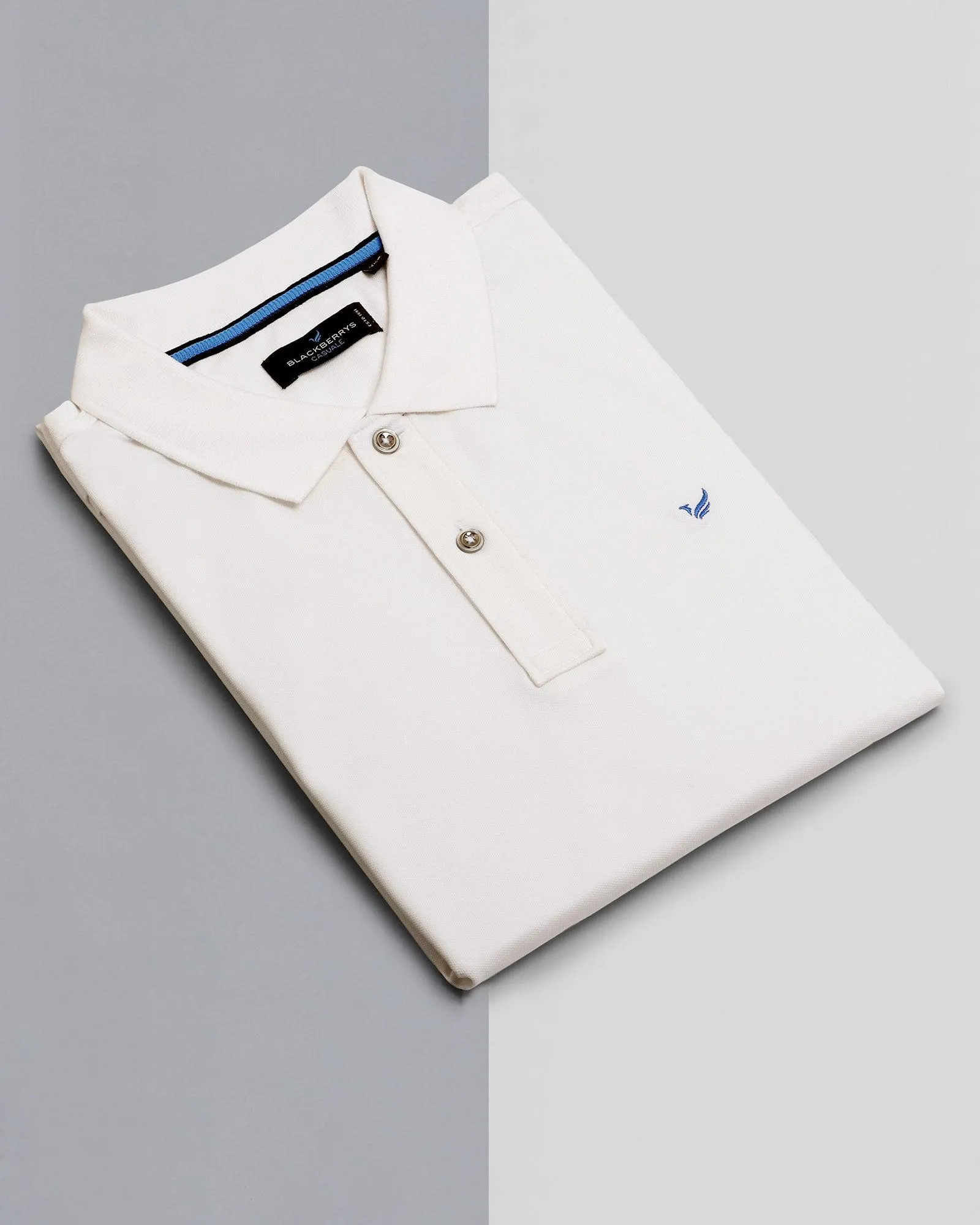 Must Haves Polo White Solid T-Shirt - Yuki