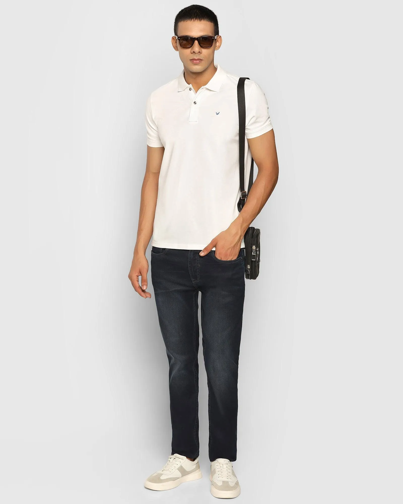 Must Haves Polo White Solid T-Shirt - Yuki