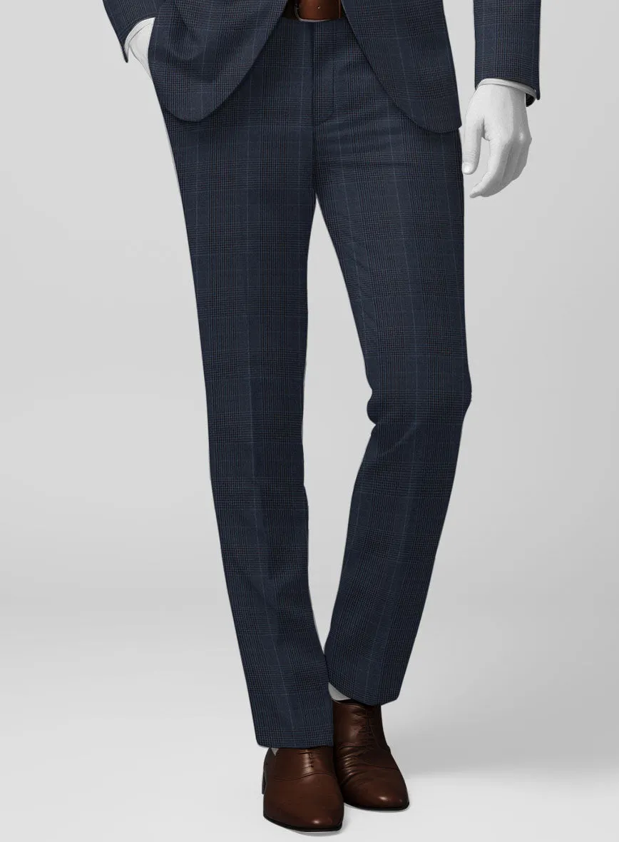 Napolean Canzo Glen Dark Blue Wool Pants