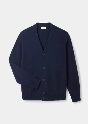 Navy Wool Cardigan