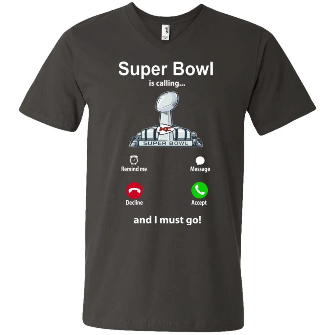 Nfl - Super Bowl Is Calling And I Must Go Kansas City Chiefs 2019 Football Men V-Neck T-Shirt