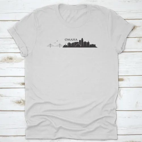 Omaha Skyline - Nebraska - Vector Illustration Trendy Style T-Shirt